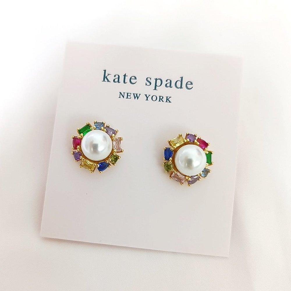Kate Spade Candy Shop Pearl Halo Stud Earrings